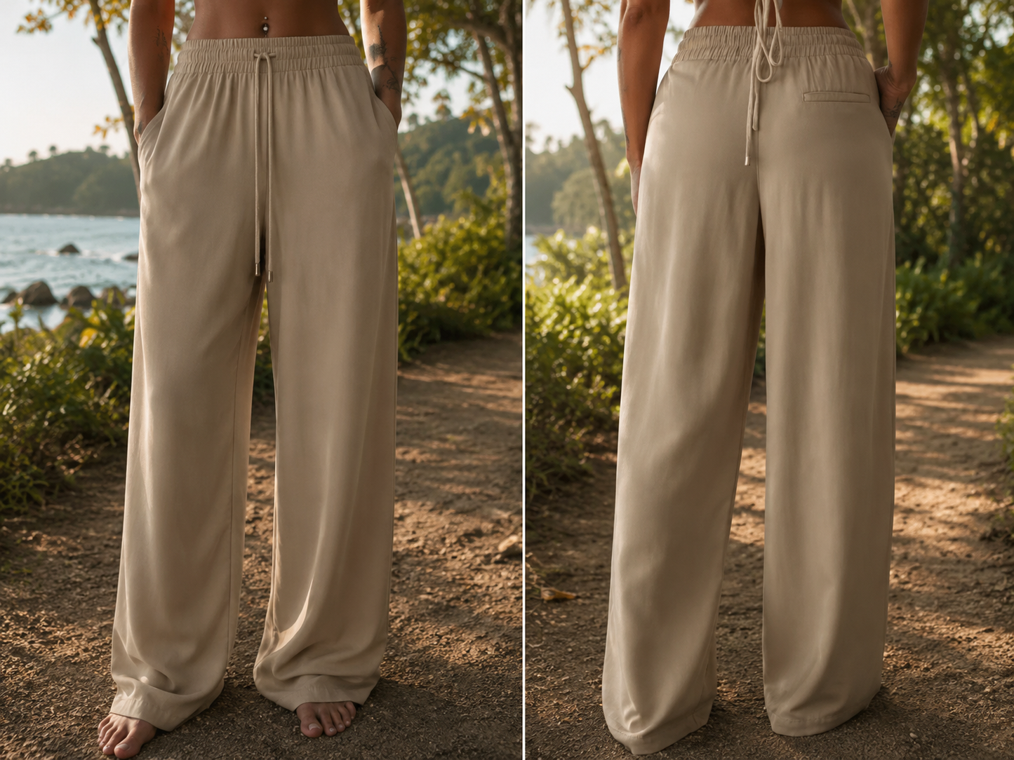 
                  
                    TENCEL Pantalon Large
                  
                